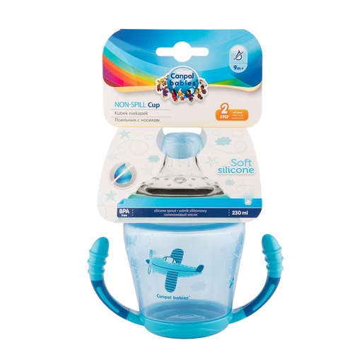 [69829] CANPOL NON SPILL CUP 9M كوب مانع للانسكاب 230ML