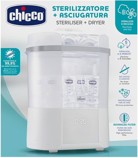 [73074] CHICCO STERINATURAL 2 IN 1 معقم ببرونات شيكو