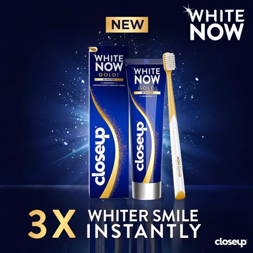 [78552] CLOSE UP WHITE NOW 3X WHITER 75ML offer brush