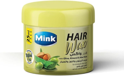 [56379] HAIR WAX WITH OLIVE, ALMOND OIL AND ALOE VERA MINK