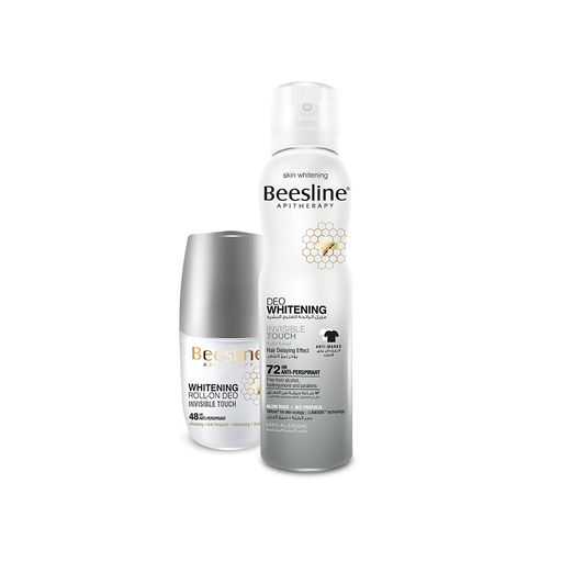 [76308] Beesline Antiperspirant set of Whitening Invisible Touch spray With Whitening Roll On Invisible Touch