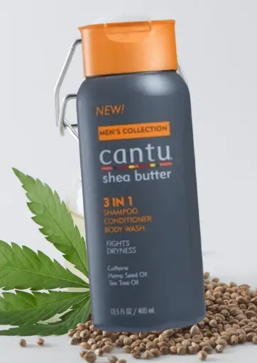 [74522] Cantu Shea Butter Men's Collection 3 in 1 Shampoo, Conditioner and Body Wash 400ml