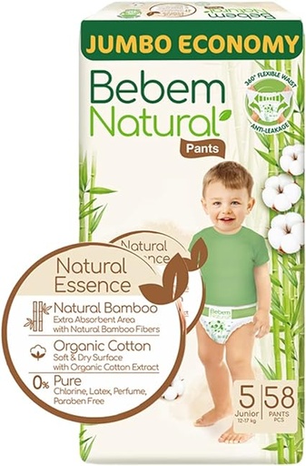 [78378] Bebem Natural - Pants Diapers - Junior Size 5 - 58