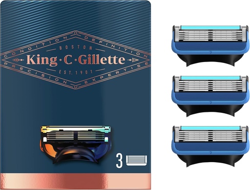 [76381] King C.Gillette Shaving Razor BladesPack of 3