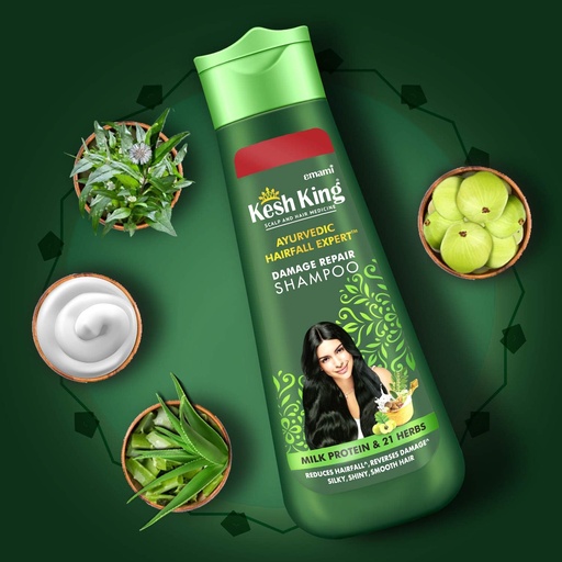 [78504] Kesh king damage repair shampoo milk protein,200ml