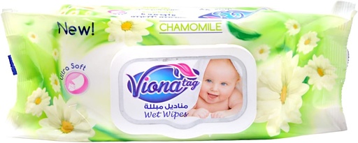 [66775] viona baby wet towel  72pcs aloevera