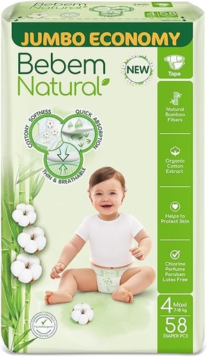 [78789] bebem natural pants size 4 58pcs