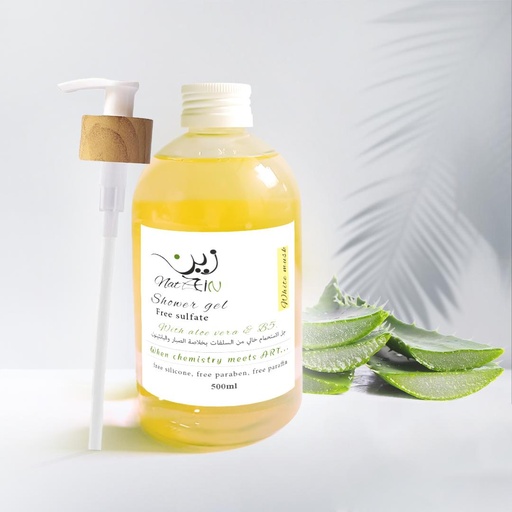[79026] zein shower gel alovera glycerin & whitemusk panth 500ml